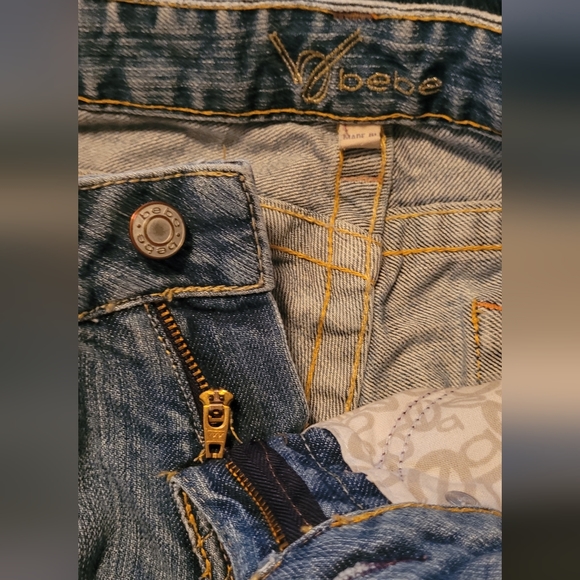 Bebe Rhinestone Flare Jeans - Picture 7 of 15